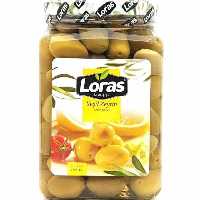 لوراس زیتون سبز باهسته 2250 گرم لوراس Loras