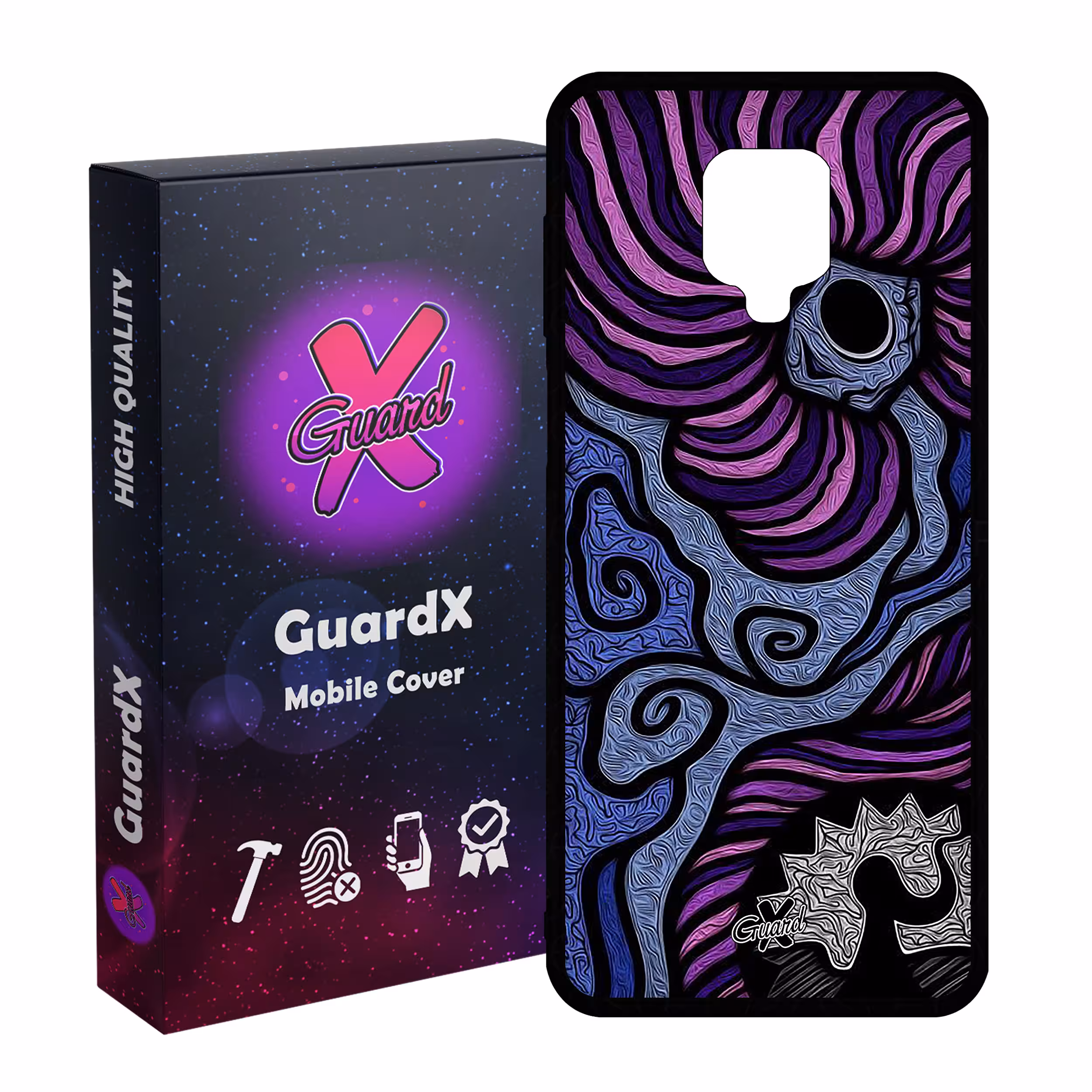 کاور گارد ایکس طرح رنگی مدل Glass10428 مناسب برای گوشی موبایل شیائومی Redmi Note9 Pro/Note 9 Pro Max/Note 9S/Poco M2 Pro