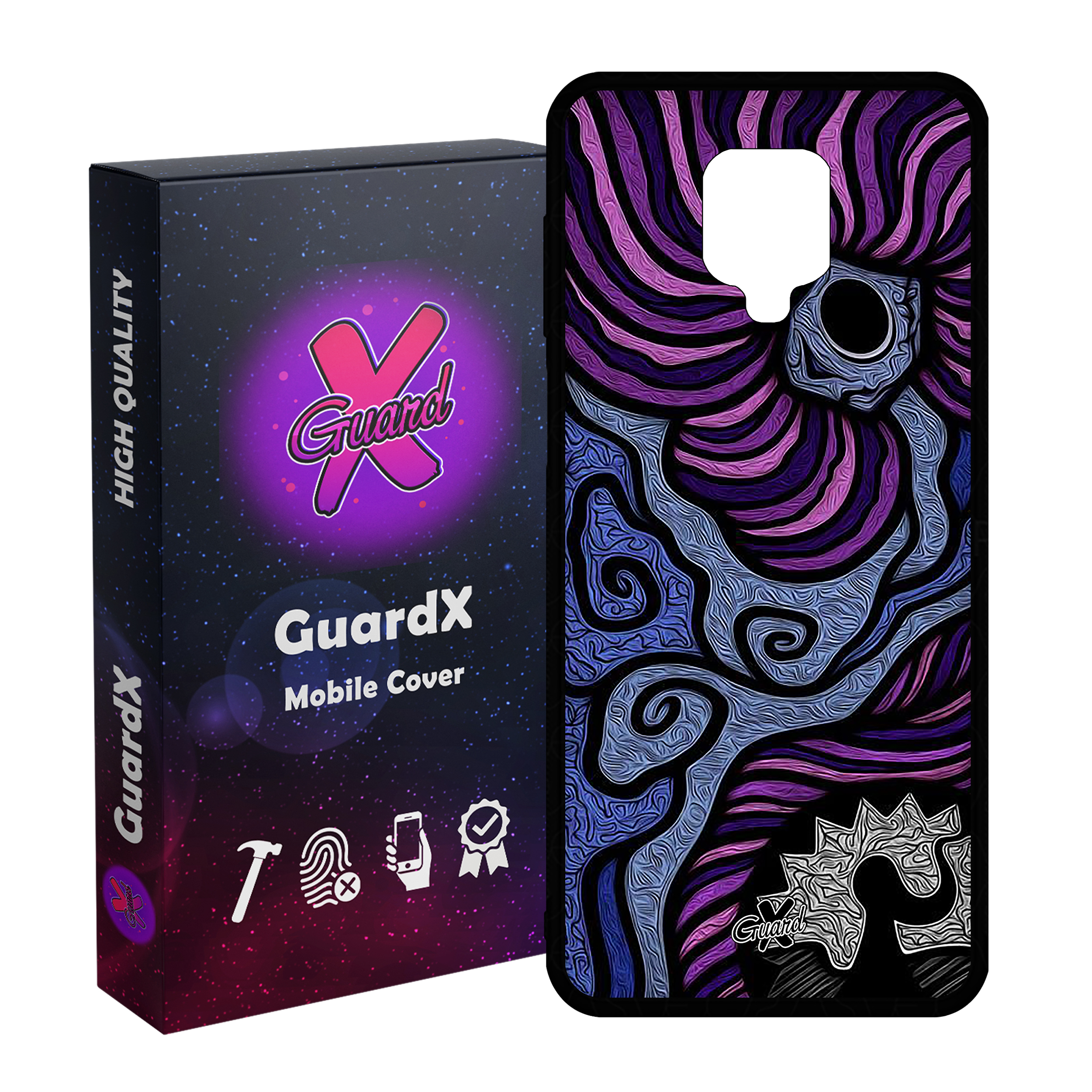 کاور گارد ایکس طرح رنگی مدل Glass10428 مناسب برای گوشی موبایل شیائومی Redmi Note9 Pro/Note 9 Pro Max/Note 9S/Poco M2 Pro