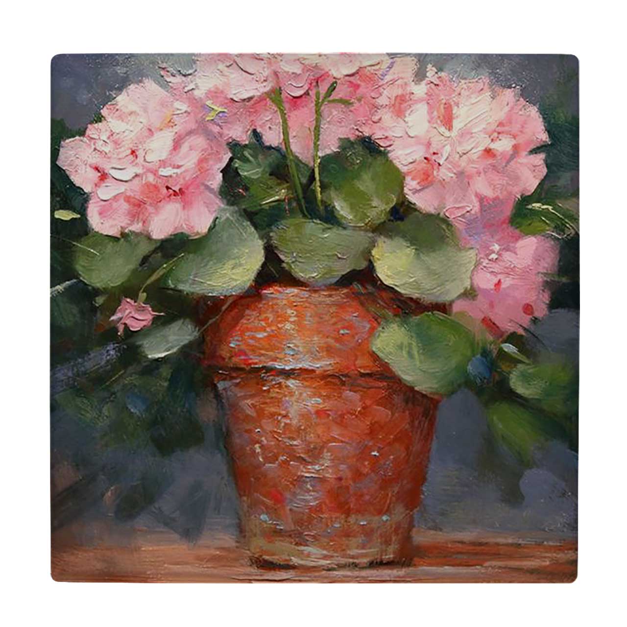 زیر لیوانی  طرح گلدان شمعدانی کد    6085185_5078