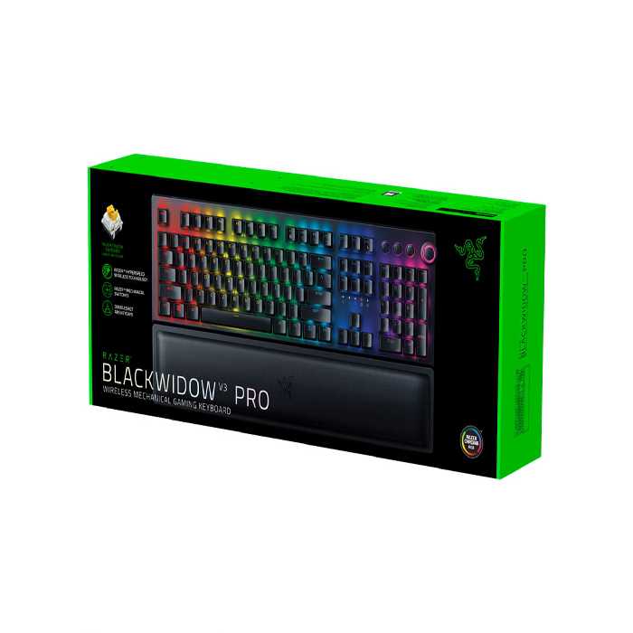 کیبورد گیمینگ ریزر مدل Blackwidow V3 Pro Yellow Switch