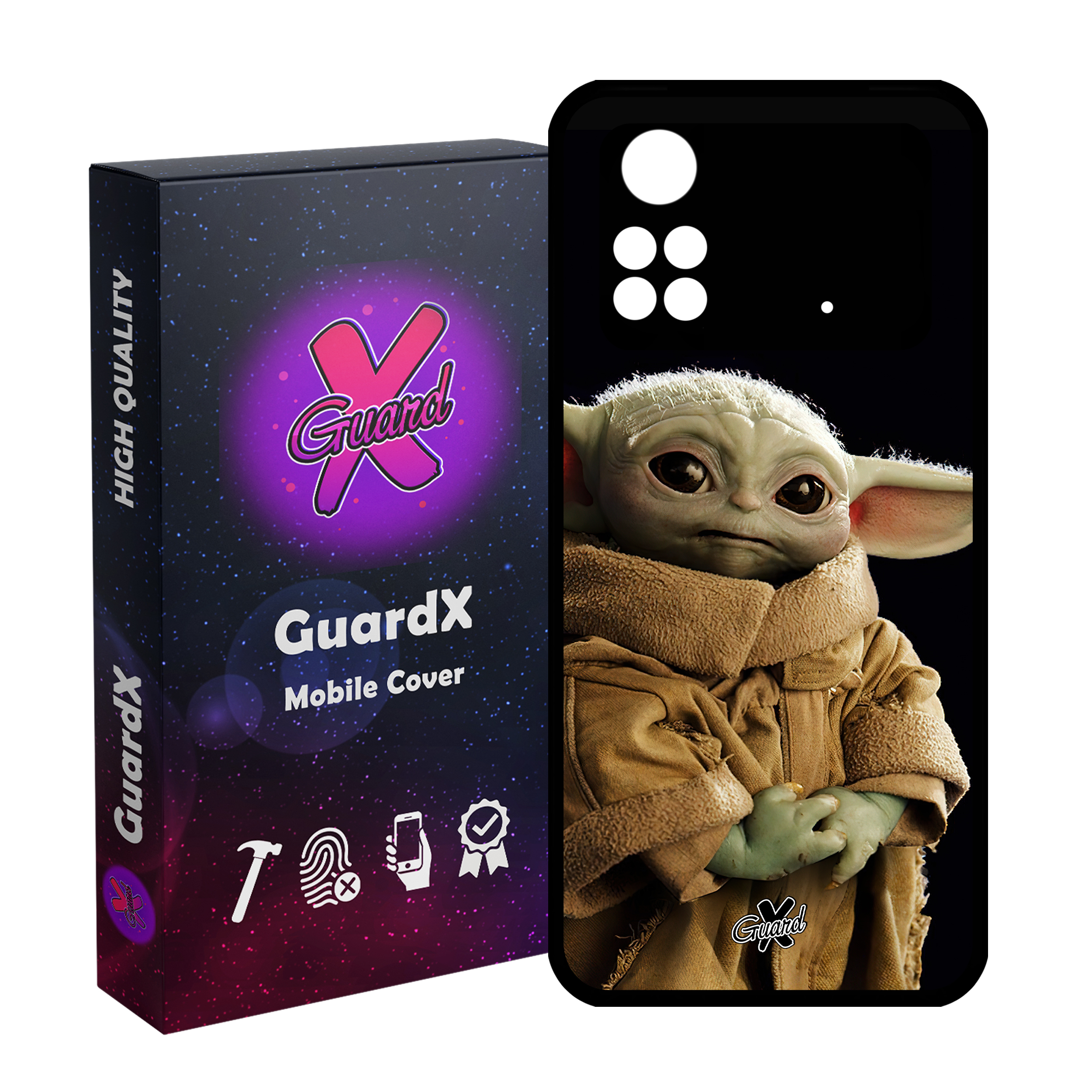 کاور گارد ایکس طرح بیبی یودا مدل Glass10469 مناسب برای گوشی موبایل شیائومی Poco M4 Pro 4G