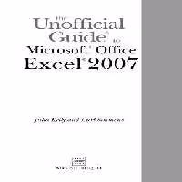 خرید و دانلود نسخه کامل کتاب The Unofficial Guide to Microsoft Office Excel 2007 (Unofficial Guide)