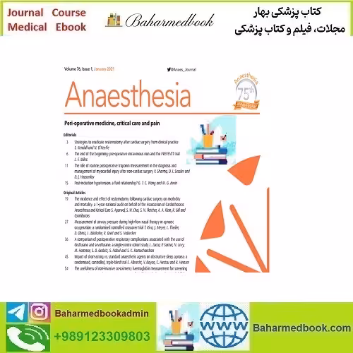 Anaesthesia 2025 Full Archives TRUE PDF at 15€ - کتاب پزشکی بهار