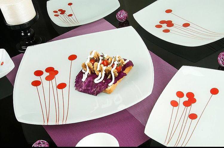 سرویس غذاخوری 25 پارچه آرکوفام طرح رومانتیک