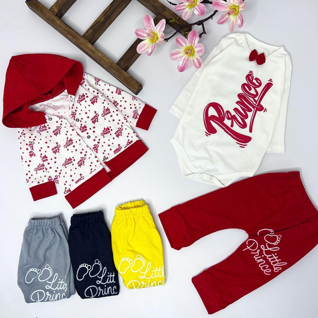 ست سه تیکه سیوشرتی ستاره بچگانه،جنس پنبه،سایز 2،3