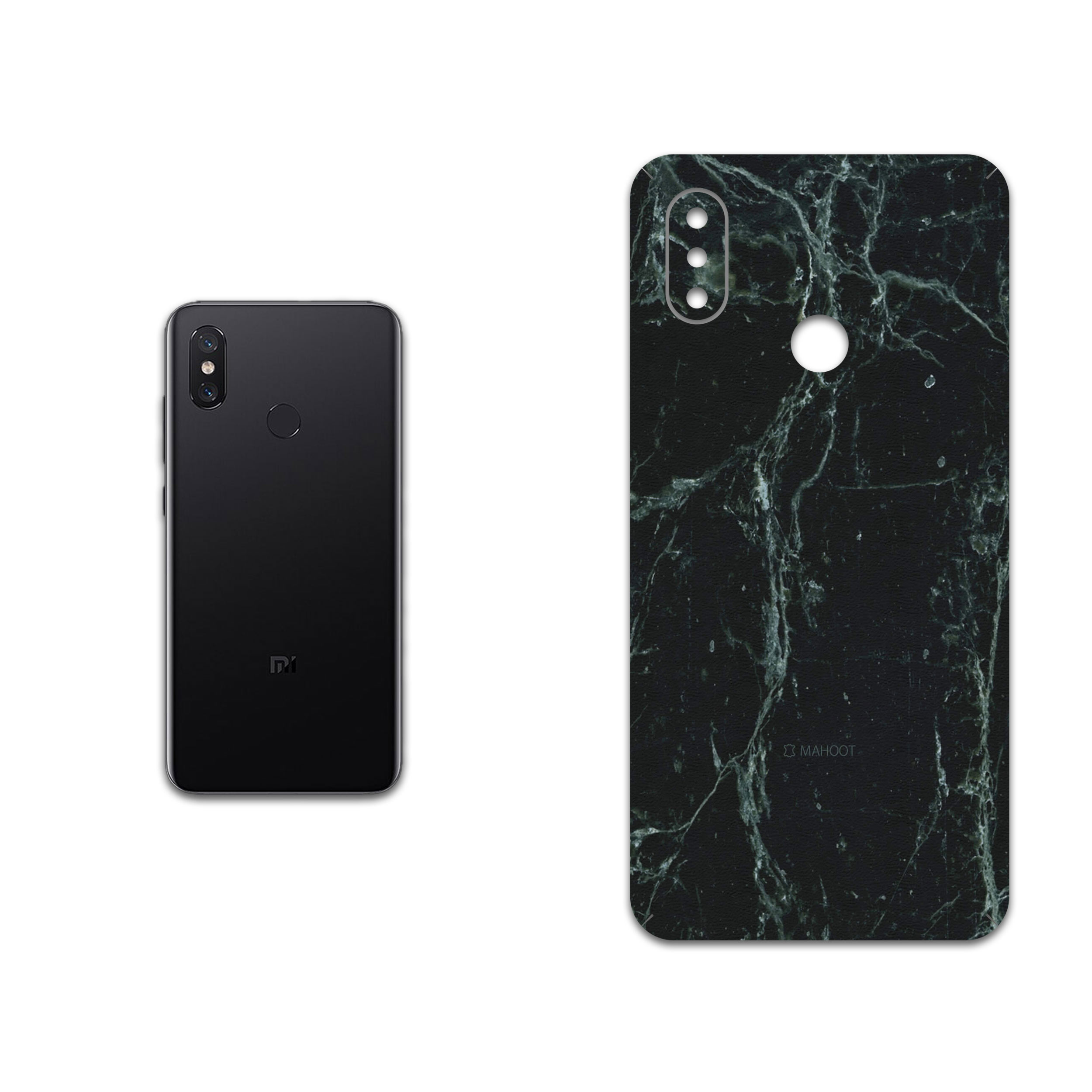 برچسب پوششی ماهوت مدل Graphite-Green-Marble مناسب برای گوشی موبایل شیائومی Mi 8