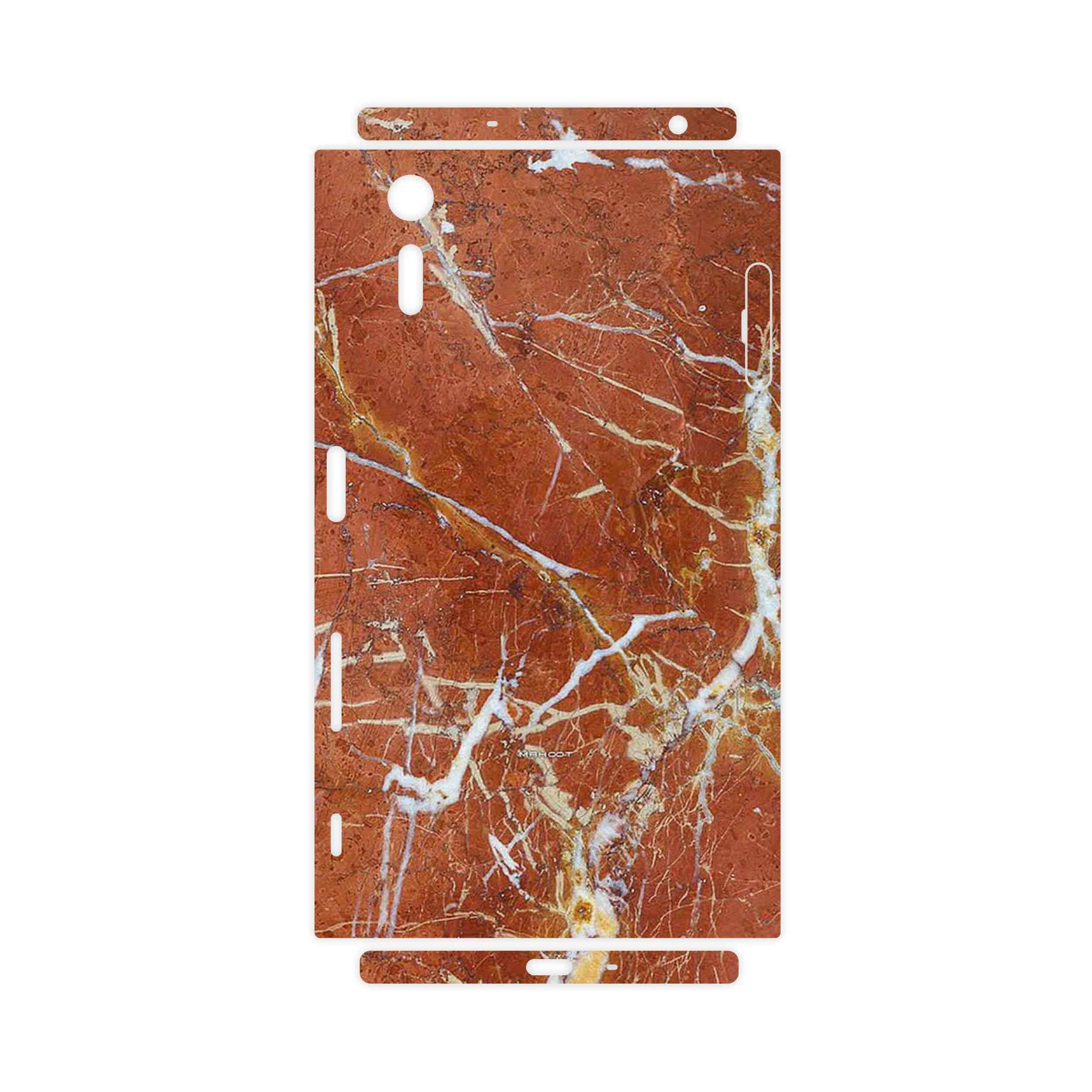 برچسب پوششی ماهوت مدل Red Marble-FullSkin مناسب برای گوشی موبایل سونی Xperia XZ