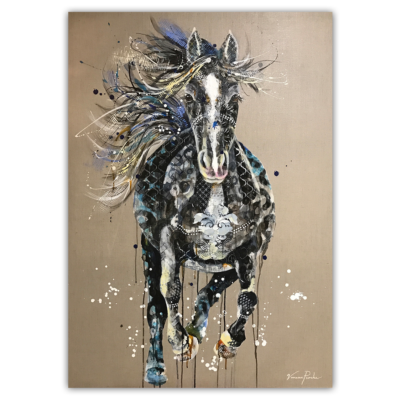 تابلو شاسی طرح اسب اثر ونسان پرسک کد PR088