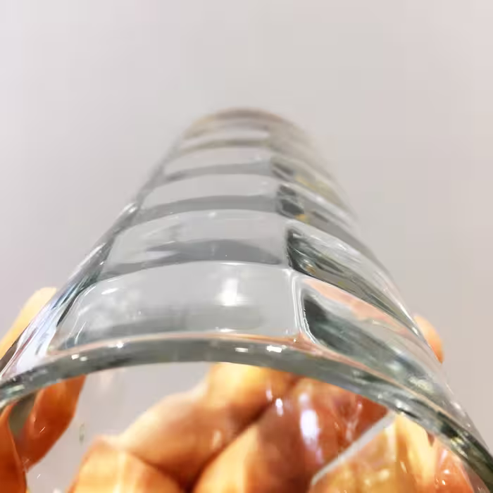 لیوان زنجان گلس مدل AQUA طرح خشتی کد 1112 بسته 6 عددی