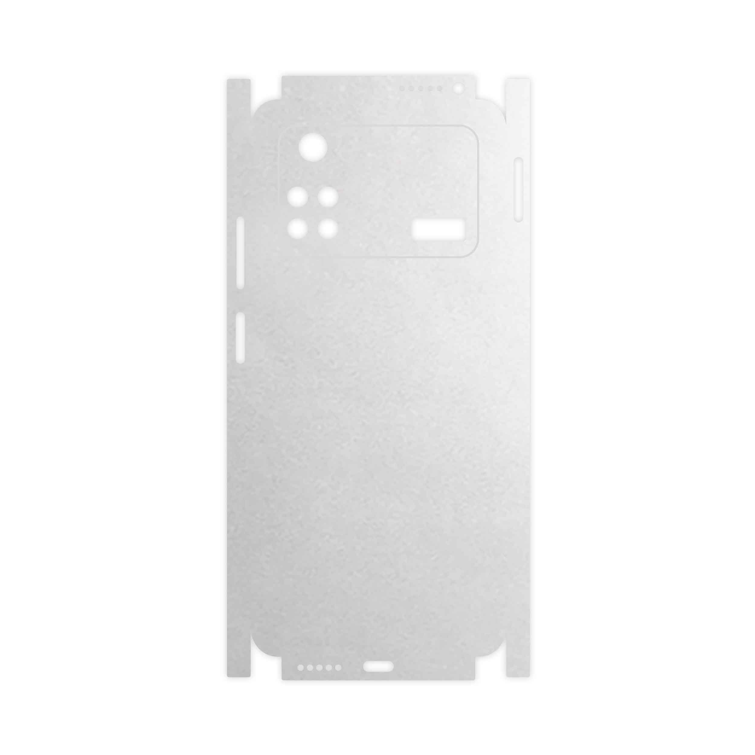 برچسب پوششی ماهوت مدل Metallic-White-FullSkin مناسب برای گوشی موبایل شیائومی Poco M4 Pro 4G