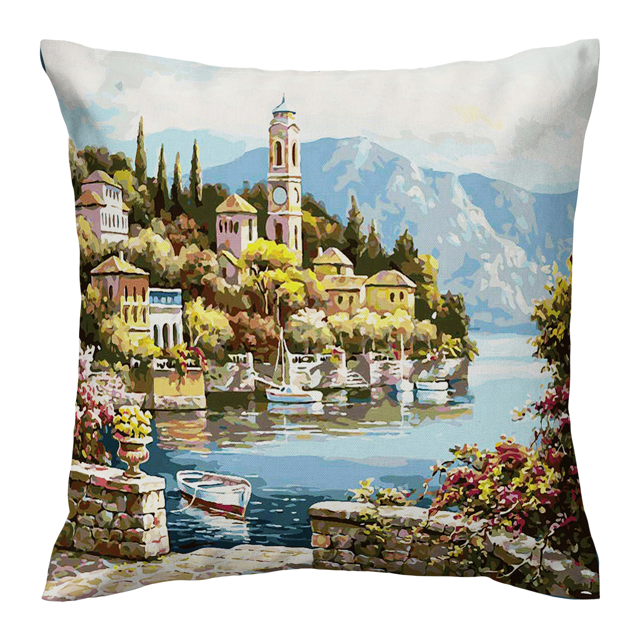 کاور کوسن مدل منظره دورو طرح دار کد 9800