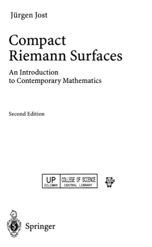 خرید و دانلود نسخه کامل کتاب Compact Riemann Surfaces: An Introduction to Contemporary Mathematics