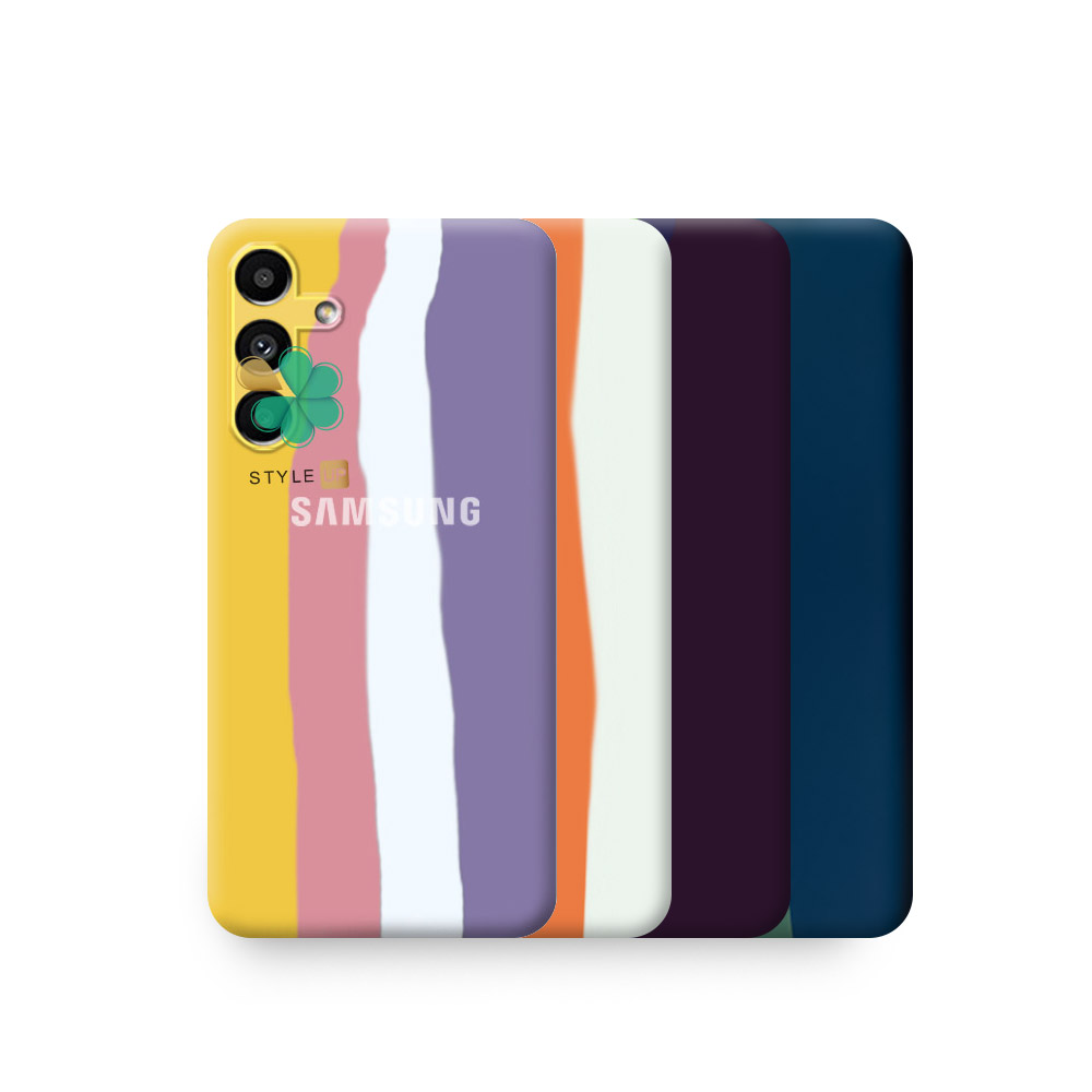 قاب گوشی سیلیکونی رنگین کمان مناسب Samsung Galaxy A14 4G / 5G