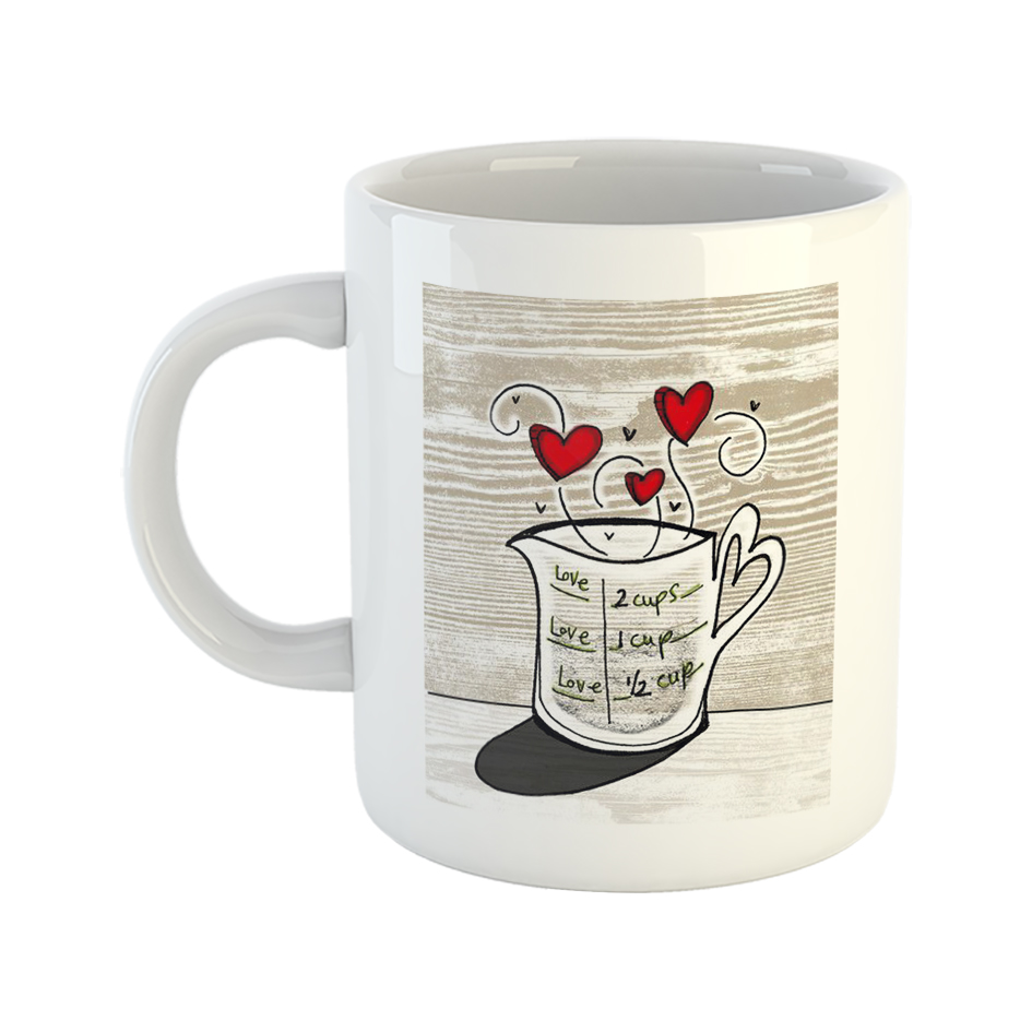 ماگ طرح عشق مدل پیمانه عشق L45