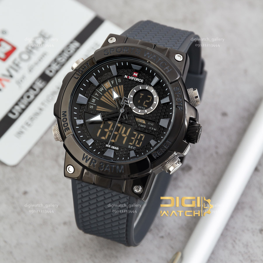 ساعت اورجینال مردانه نیویفورس مدل Naviforce 9219 B/GY/GY