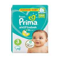 پمپرز ترک - پوشک نوزاد 6تا10 کیلوگرم پریما پمپرز (سایز3) pampers