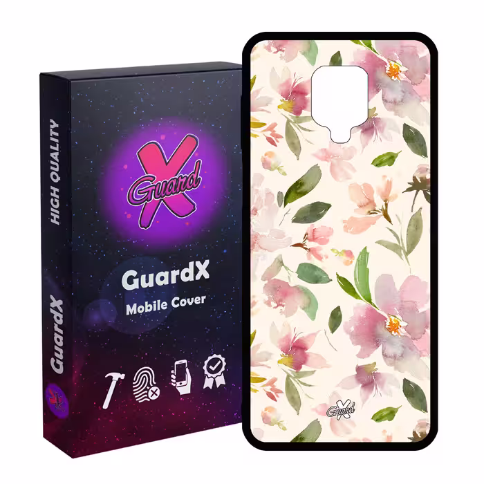 کاور گارد ایکس طرح گل مدل Glass10579 مناسب برای گوشی موبایل شیائومی Redmi Note9 Pro/Note 9 Pro Max/Redmi Note 9S/MI Poco M2 Pro
