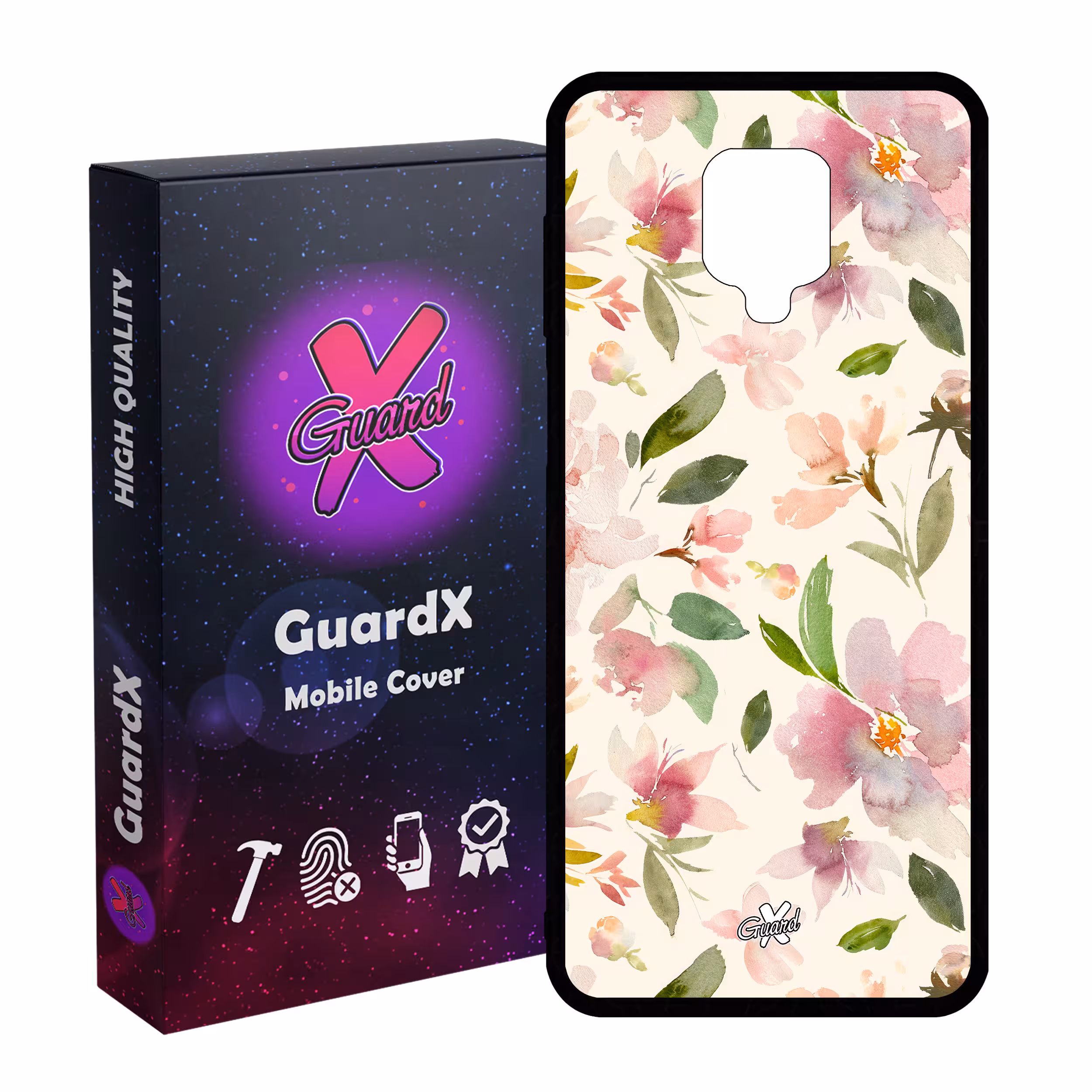 کاور گارد ایکس طرح گل مدل Glass10579 مناسب برای گوشی موبایل شیائومی Redmi Note9 Pro/Note 9 Pro Max/Redmi Note 9S/MI Poco M2 Pro