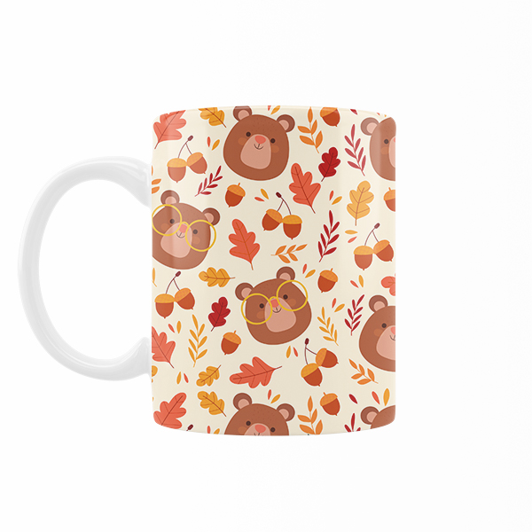 ماگ رژارت مدل استیکر کارتونی طرح خرس