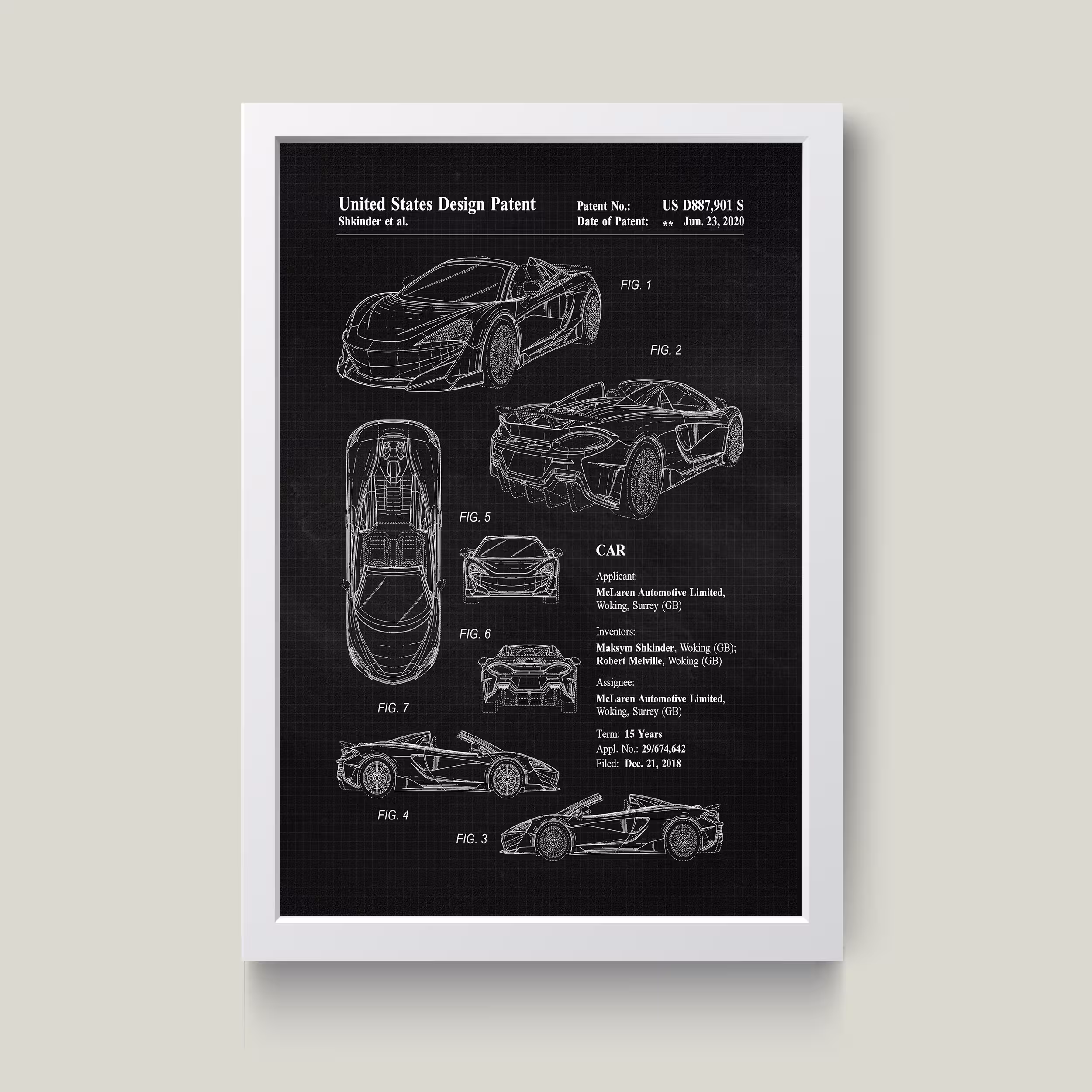 تابلو مدل Mclaren کدm2608-w