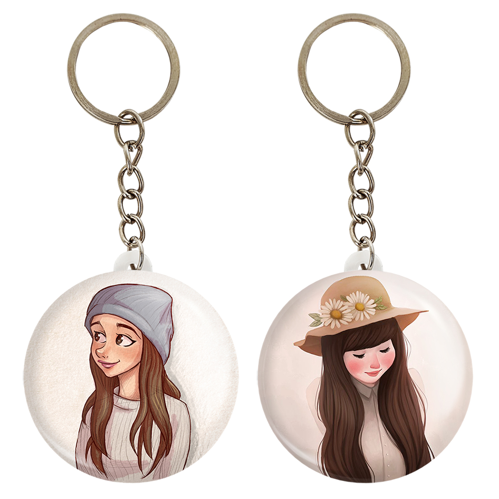 جاکلیدی خندالو مدل دختر کد 16491658 مجموعه 2 عددی