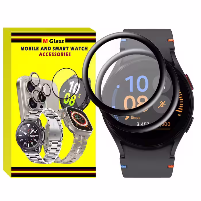 محافظ صفحه نمایش نانو ام‌گلس مدل Pmma-MG مناسب برای ساعت هوشمند سامسونگ Galaxy Watch FE بسته دو عددی | کالا برتری