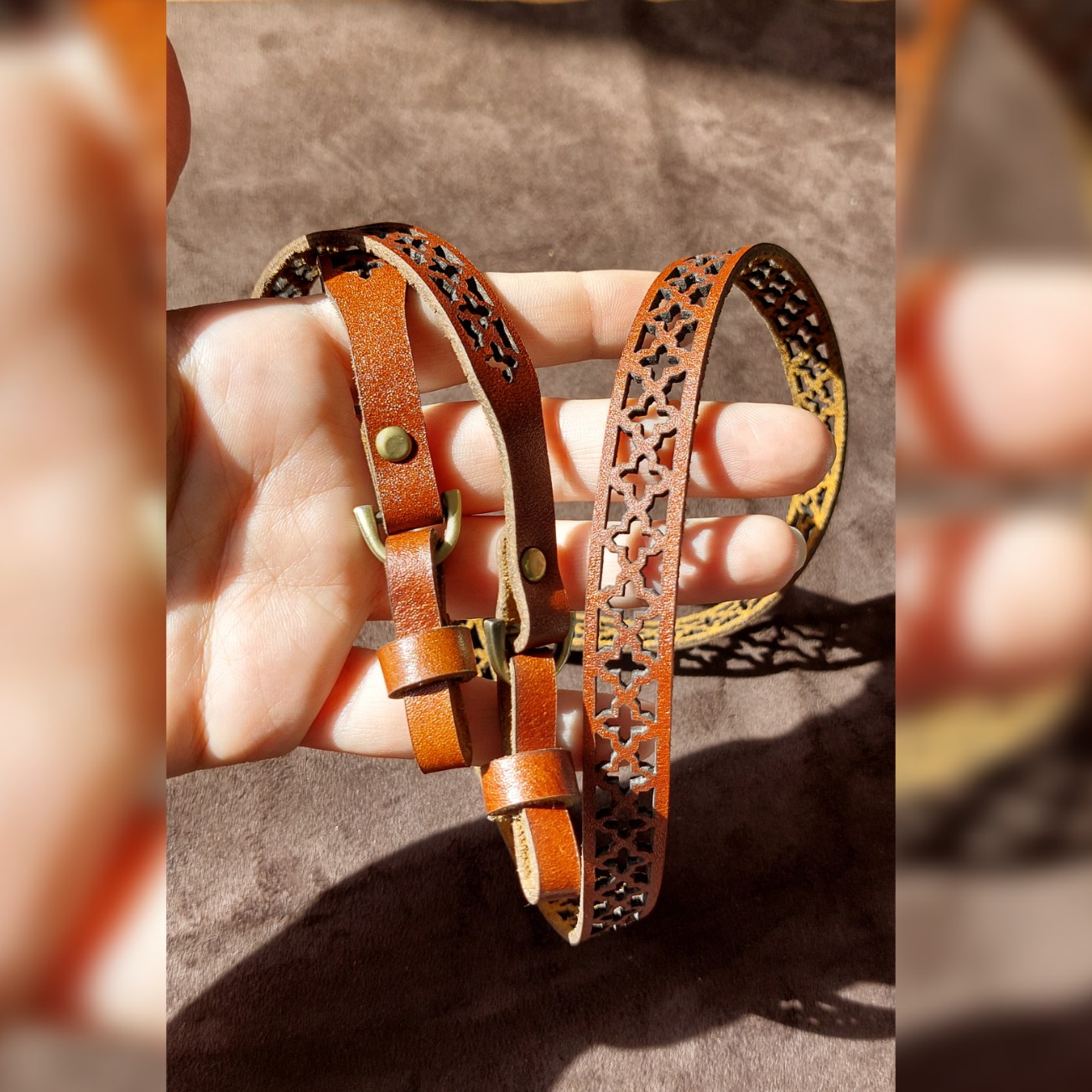 بند عینک با چرم طبیعی گاوی