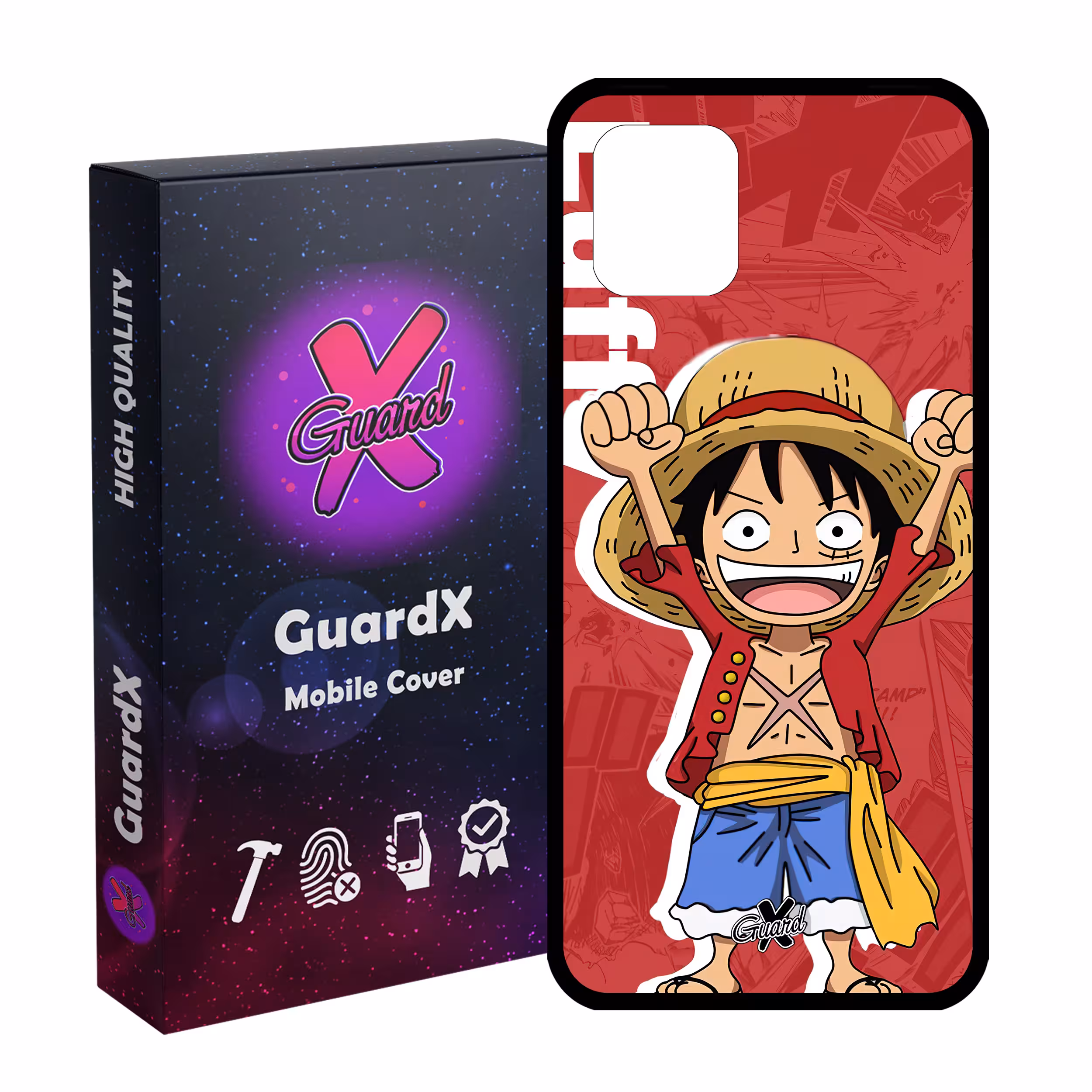 کاور گارد ایکس طرح One Piece Luffy Anime مدل Glass10470 مناسب برای گوشی موبایل سامسونگ Galaxy Note 10 Lite / A81