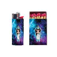 فندک مدل یونیکورن کد 221 به همراه کبریت