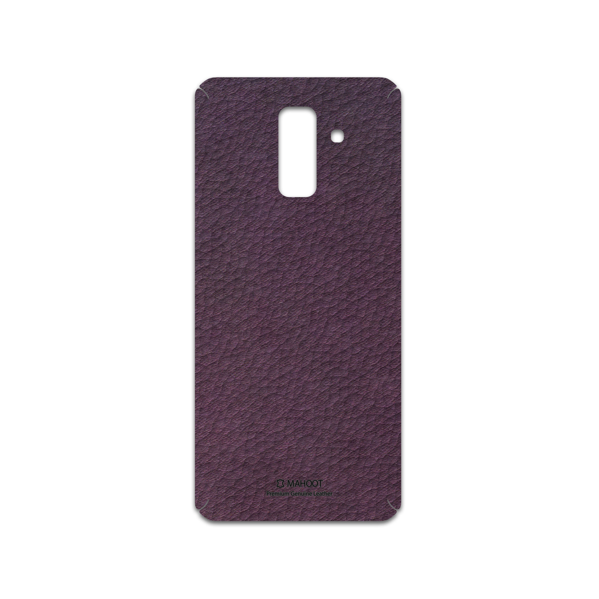 برچسب پوششی ماهوت مدل Purple-Leather مناسب برای گوشی موبایل سامسونگ Galaxy A6 Plus 2018