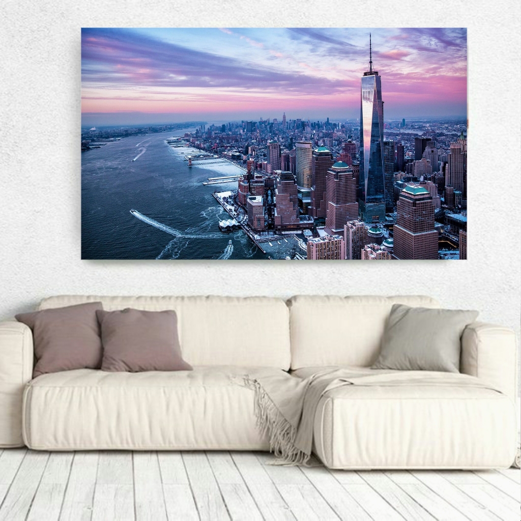  تابلو بوم طرح شهر نیویورک مدل BH122