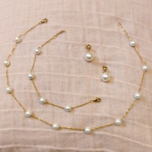 نیم ست مروارید استیل رنگ ثابت