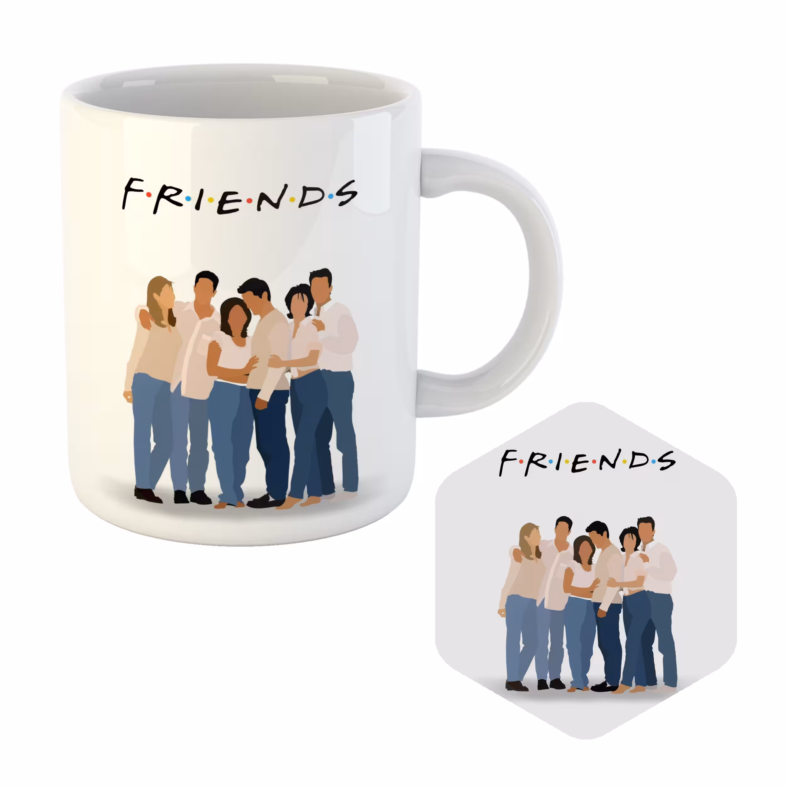 ماگ طرح Friends مدل MU-86 به همراه زیر لیوانی