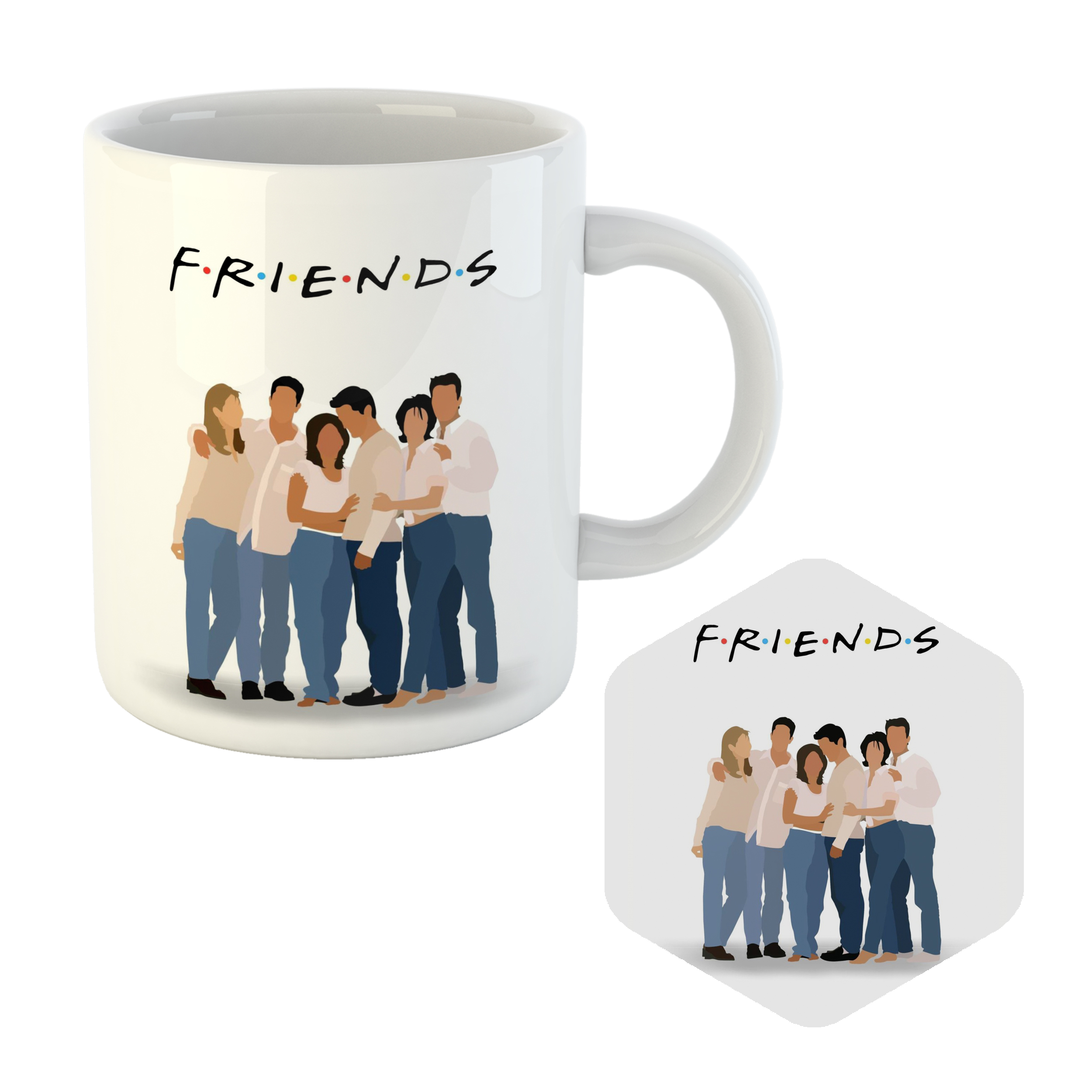 ماگ طرح Friends مدل MU-86 به همراه زیر لیوانی