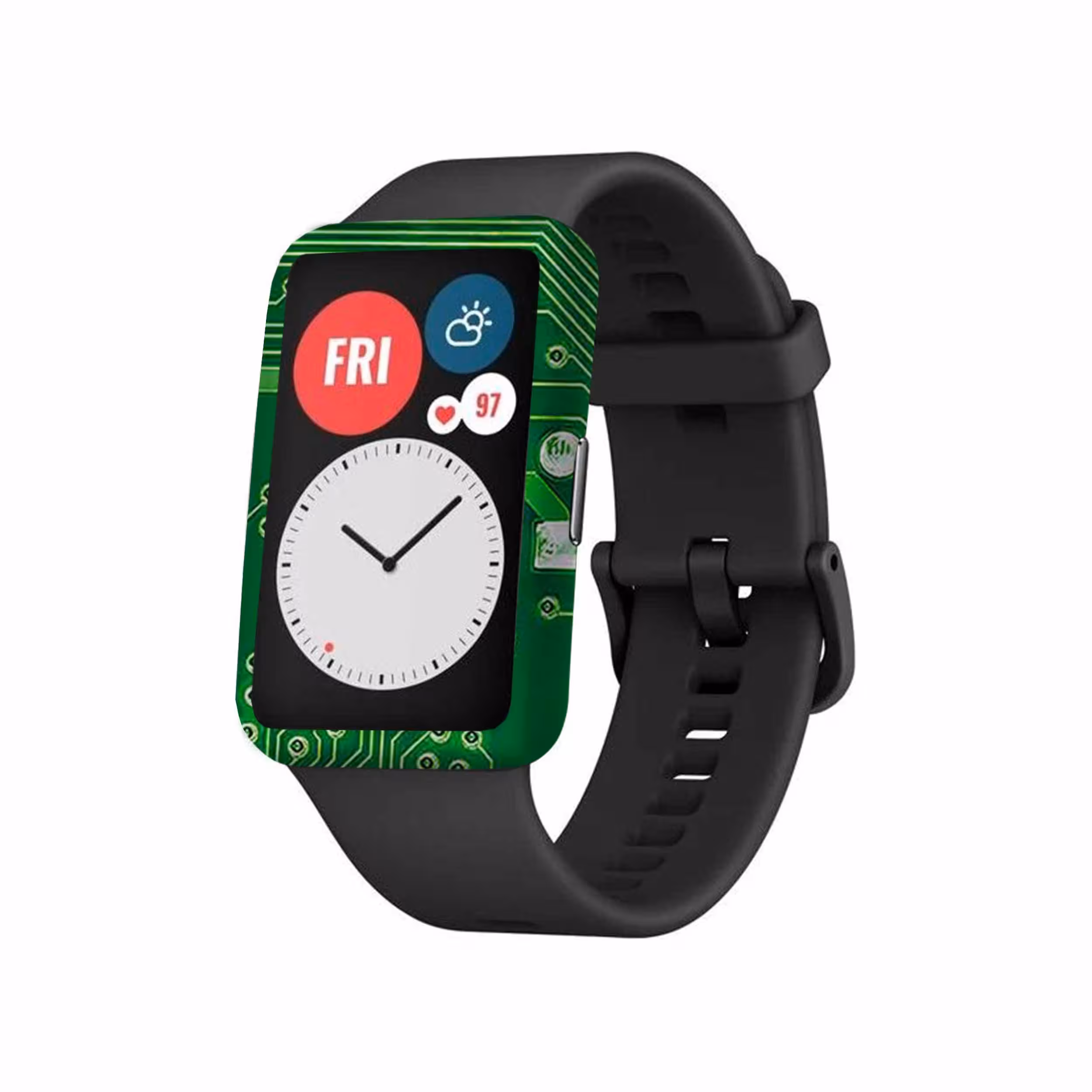 برچسب ماهوت طرح Green Printed Circuit Board مناسب برای ساعت هوشمند هوآوی Watch Fit