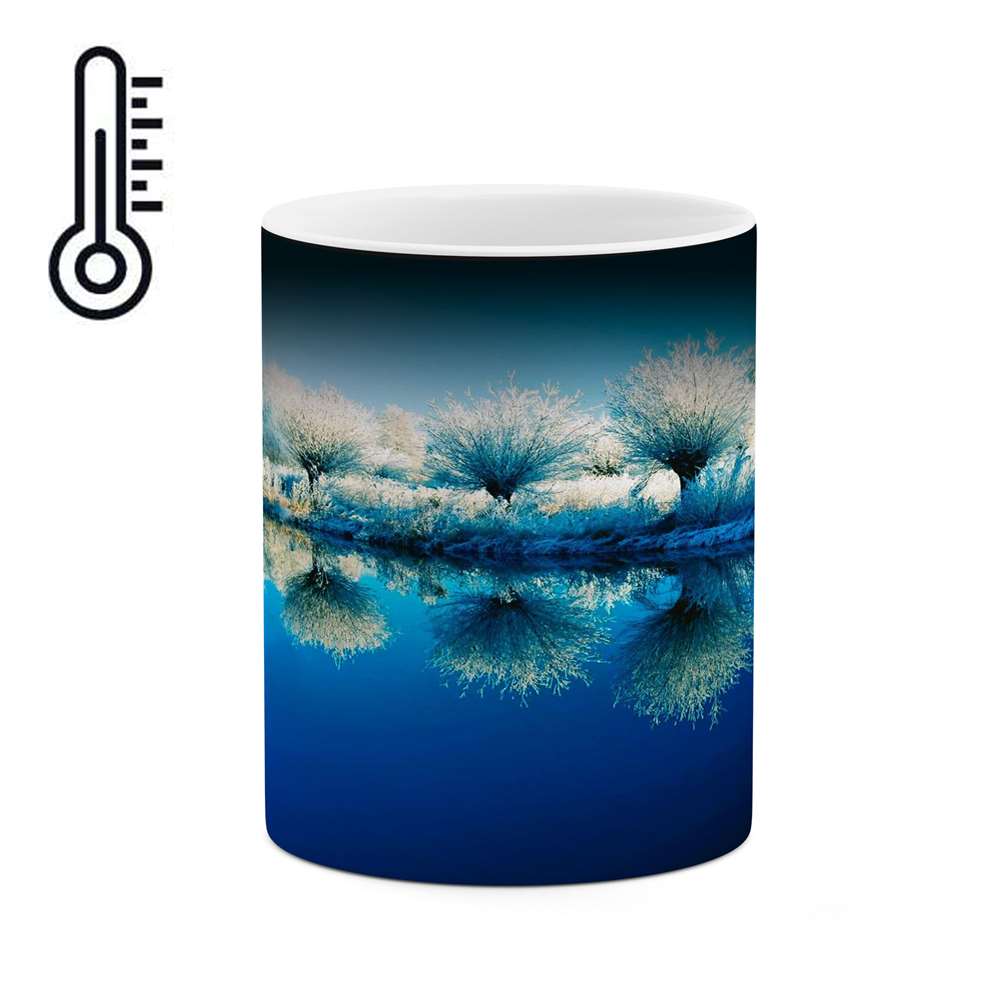 ماگ حرارتی کاکتی طرح منظره برفی مدل mgh15122