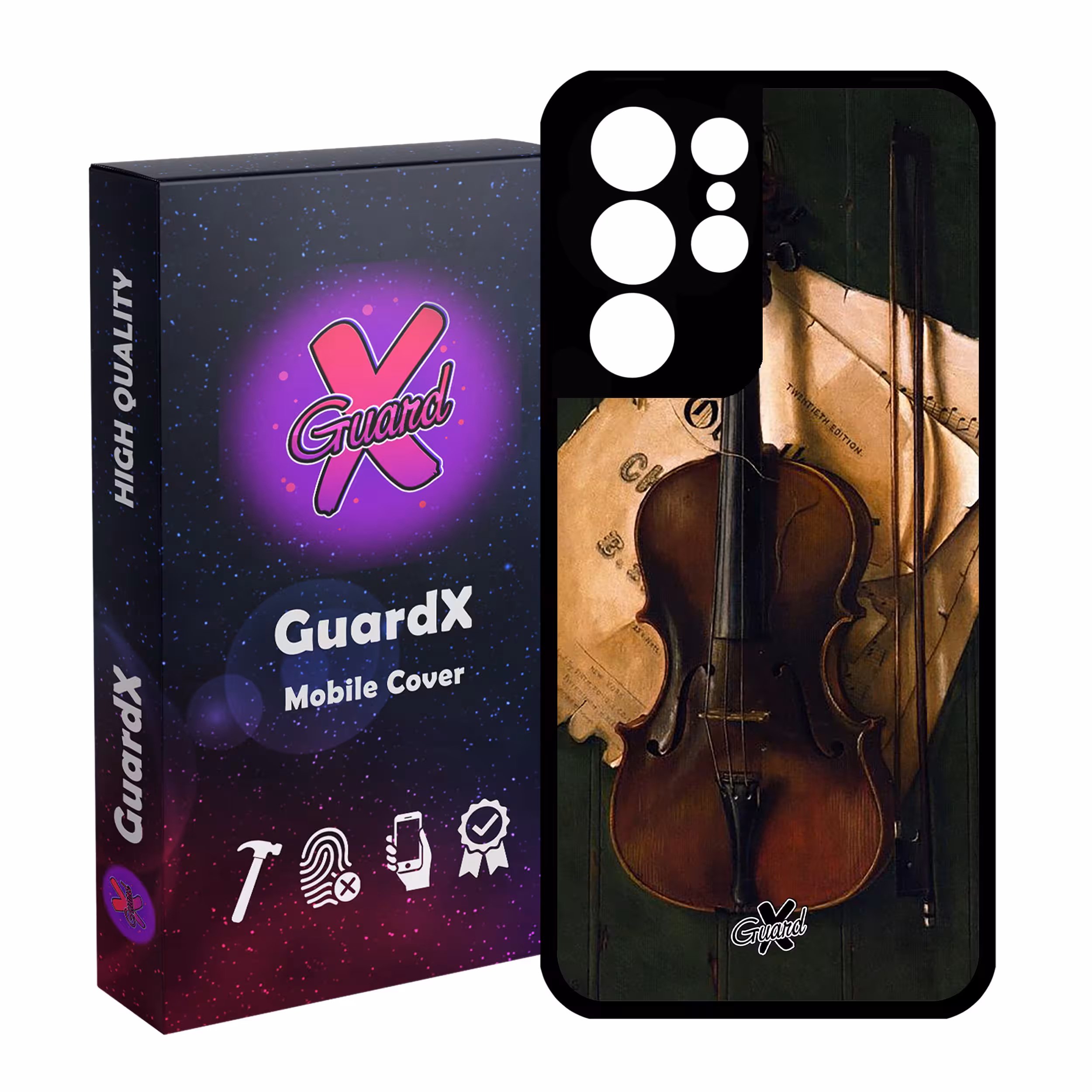 کاور گارد ایکس طرح ویولن مدل Glass10262 مناسب برای گوشی موبایل سامسونگ Galaxy S21 Ultra