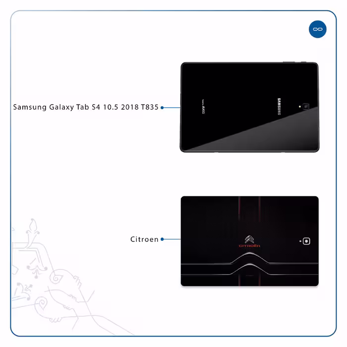 برچسب پوششی ماهوت مدل Citroen مناسب برای تبلت سامسونگ Galaxy Tab S4 10.5 2018 T835