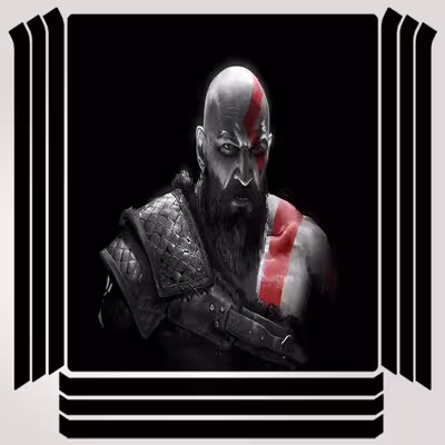 برچسب پلی استیشن ۴ مدل kratos in god of war کد PSP-323 