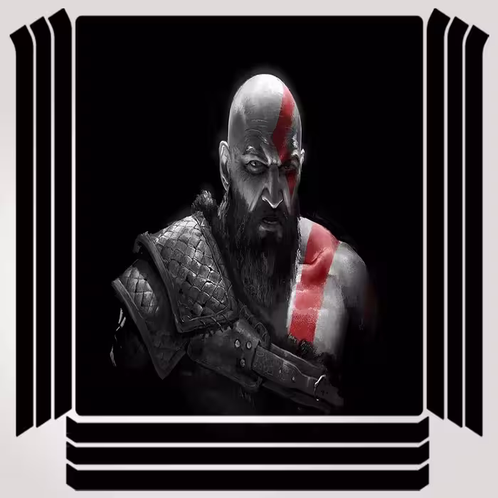 برچسب پلی استیشن ۴ مدل kratos in god of war کد PSP-323 
