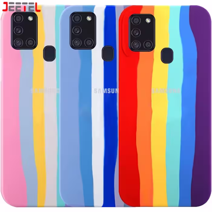 قاب سیلیکونی گوشی سامسونگ Samsung Galaxy A21S مدل رنگین کمانی (ویتنامی اصل)