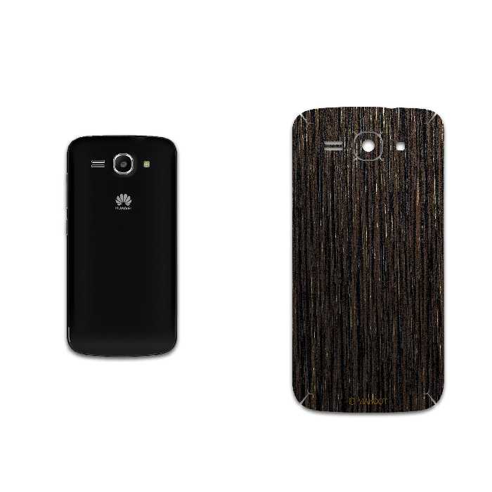 برچسب پوششی ماهوت مدل Dark-Gold-Stripes-Wood مناسب برای گوشی موبایل هوآوی Ascend Y520