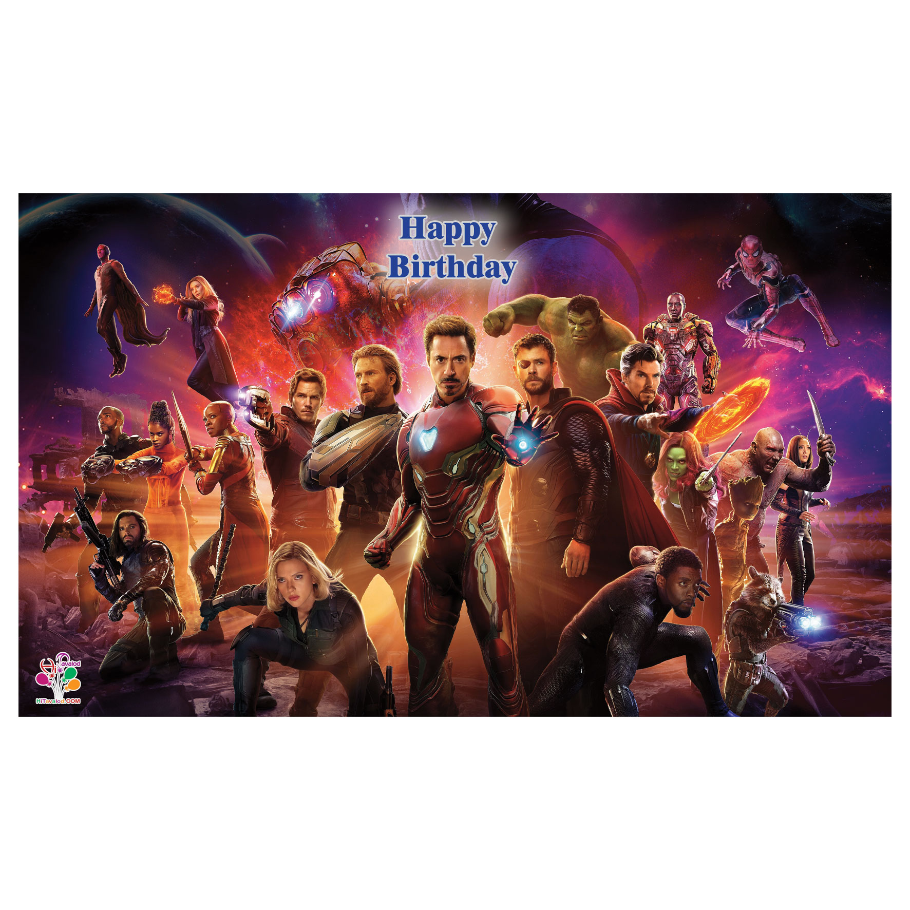 بنر تولد طرح اونجرز کد 004