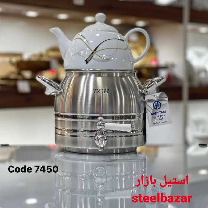 کتری قوری کف چدن گنجایش 3 لیتر  کار با کیفیت 