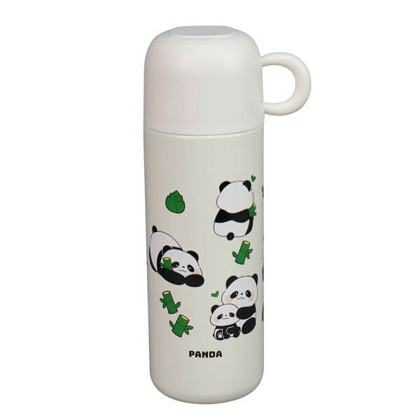 فلاسک استیل طرح پاندا رنگ سفید