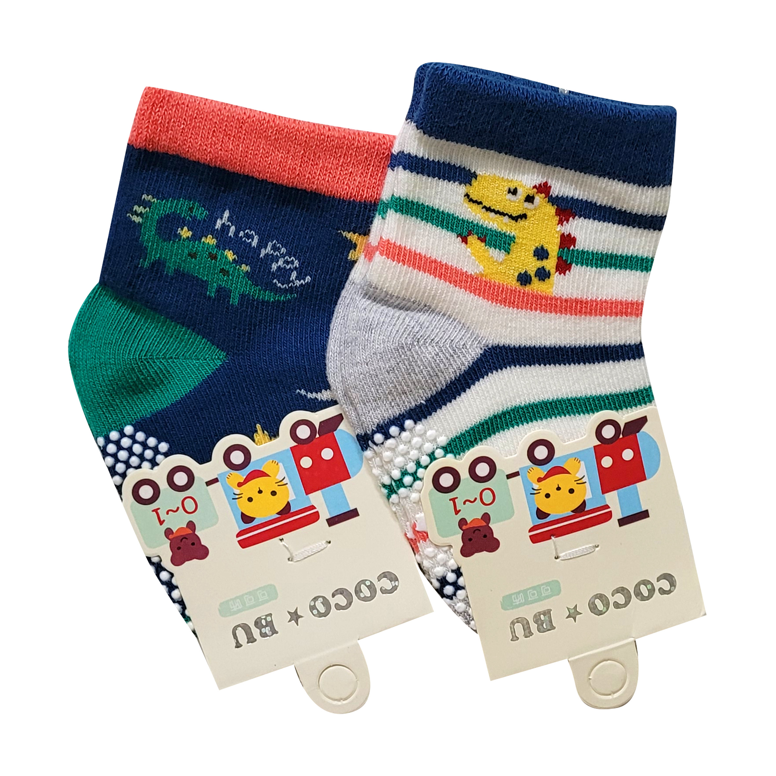 جوراب بچگانه کوکو بی یو مدل 0-1 کد 7-05007 بسته 2 عددی