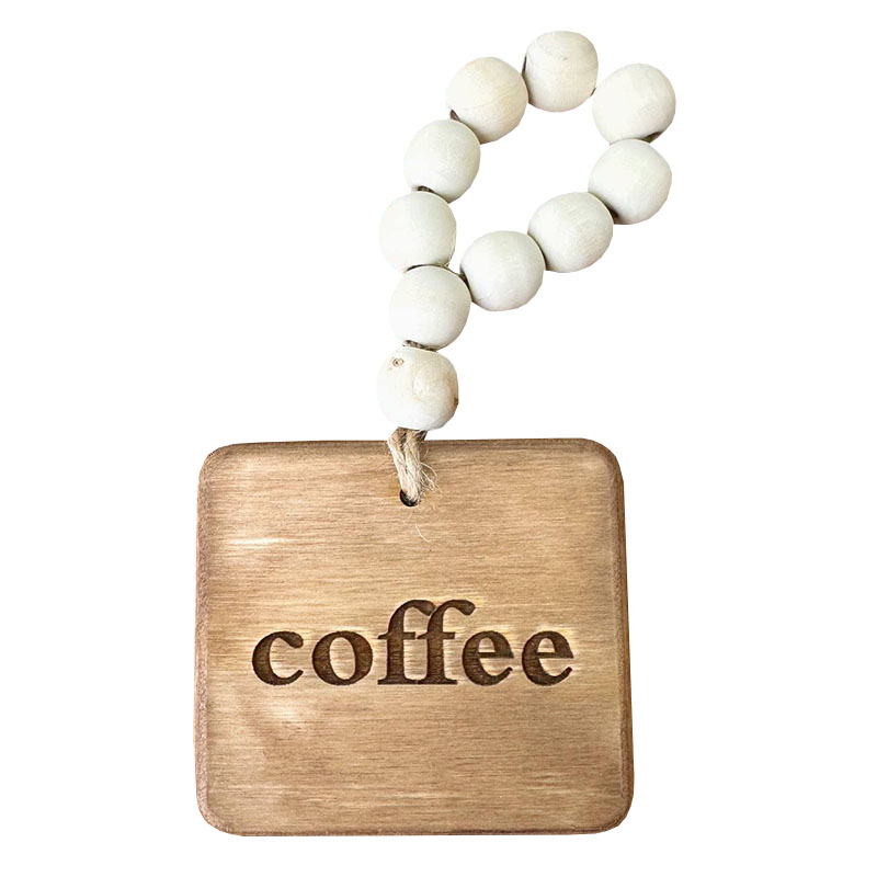 آویز تزیینی مدل مهره طرح coffee