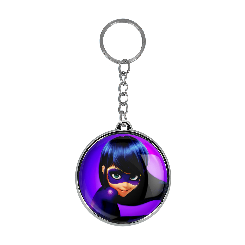 جاکلیدی خندالو طرح دختر کفشدوزکی و پسر گربه ای مدل دوطرفه کد 35233524