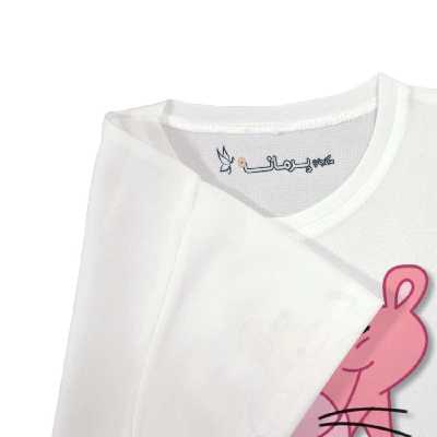 تی شرت بچگانه پرمانه طرح پلنگ صورتی کد pmt.4707